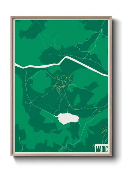 Une affiche de carte sur Madic