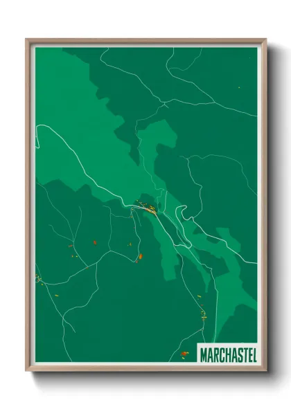 Une affiche de carte sur Marchastel