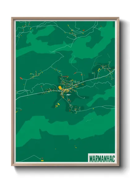 Une affiche de carte sur Marmanhac