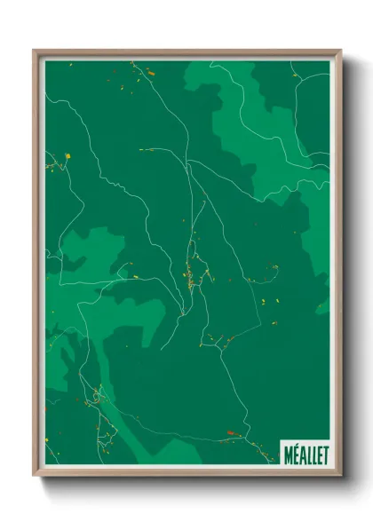 Une affiche de carte sur Méallet