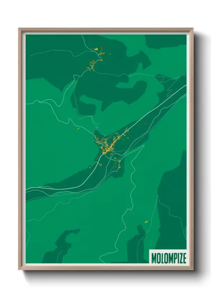 Une affiche de carte sur Molompize