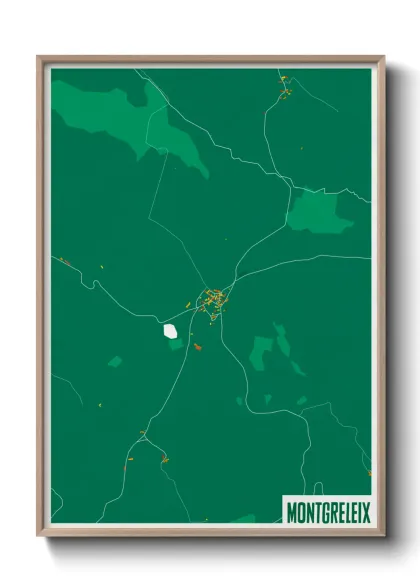 Une affiche de carte sur Montgreleix