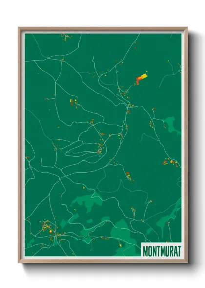 Une affiche de carte sur Montmurat