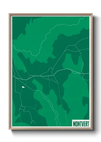 Une affiche de carte sur Montvert