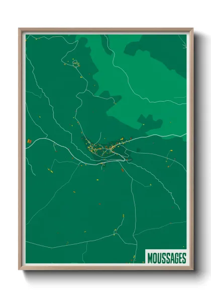 Une affiche de carte sur Moussages