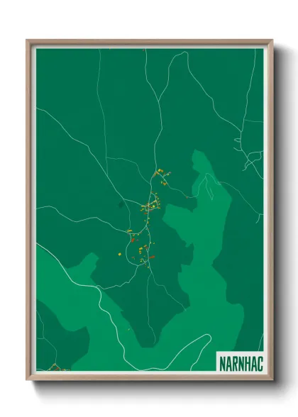 Une affiche de carte sur Narnhac
