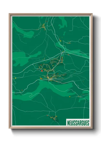 Une affiche de carte sur Neussargues
