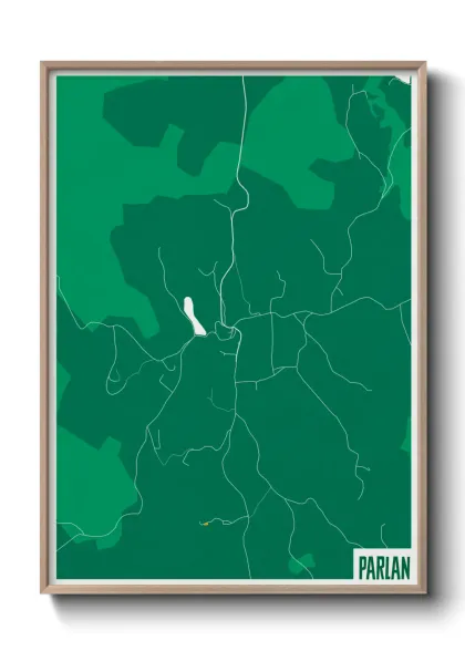 Une affiche de carte sur Parlan