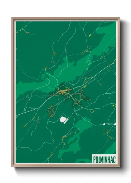 Une affiche de carte sur Polminhac