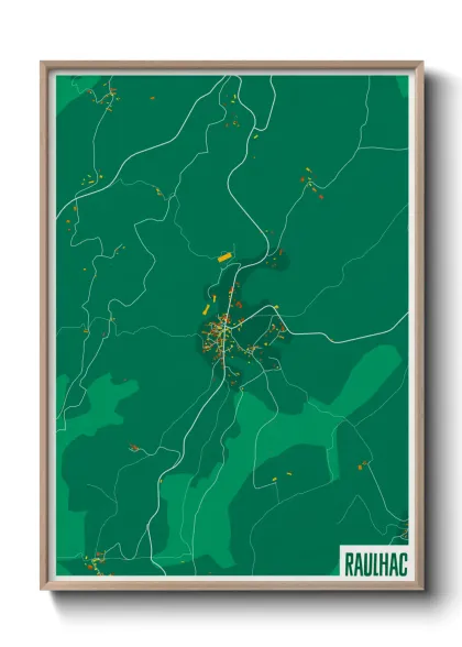 Une affiche de carte sur Raulhac