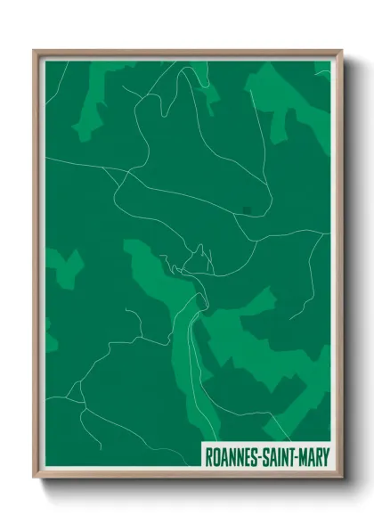 Une affiche de carte sur Roannes-Saint-Mary