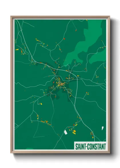 Une affiche de carte sur Saint-Constant