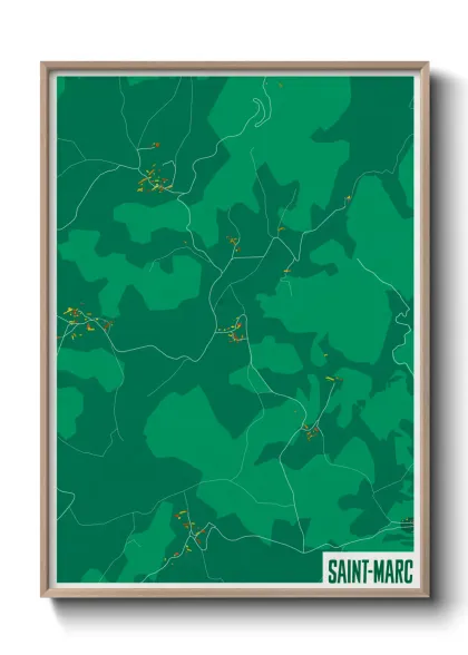 Une affiche de carte sur Saint-Marc