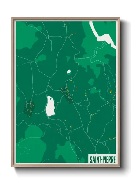 Une affiche de carte sur Saint-Pierre