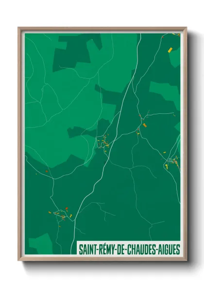 Une affiche de carte sur Saint-Rémy-de-Chaudes-Aigues