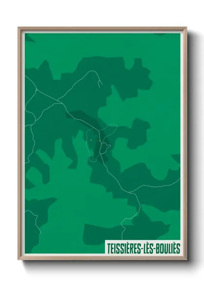 Une affiche de carte sur Teissières-lès-Bouliès