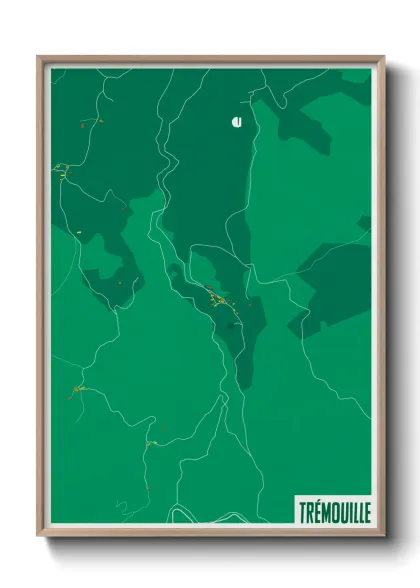 Une affiche de carte sur Trémouille