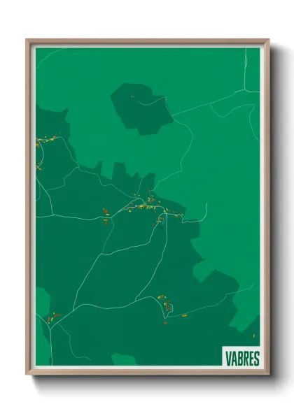 Une affiche de carte sur Vabres