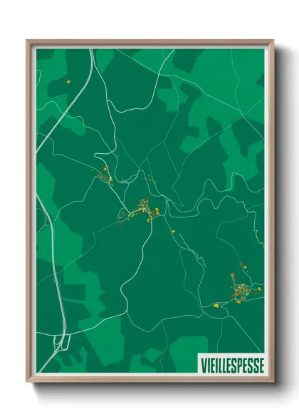 Une affiche de carte sur Vieillespesse