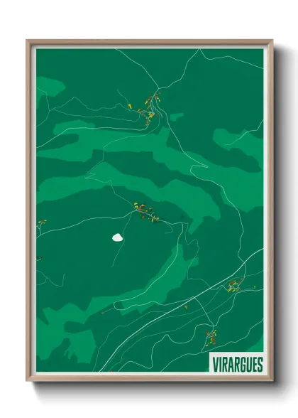 Une affiche de carte sur Virargues