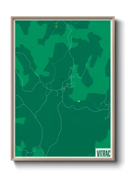 Une affiche de carte sur Vitrac