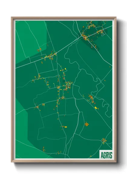 Une affiche de carte sur Agris