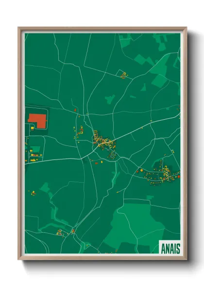 Une affiche de carte sur Anais