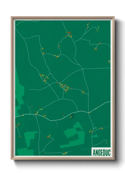 Une affiche de carte sur Angeduc