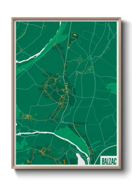 Une affiche de carte sur Balzac