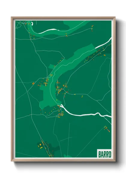 Une affiche de carte sur Barro