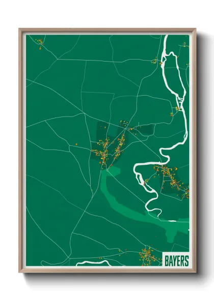 Une affiche de carte sur Bayers