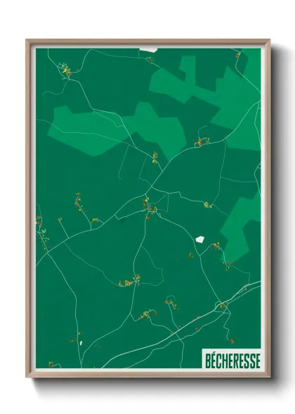 Une affiche de carte sur Bécheresse