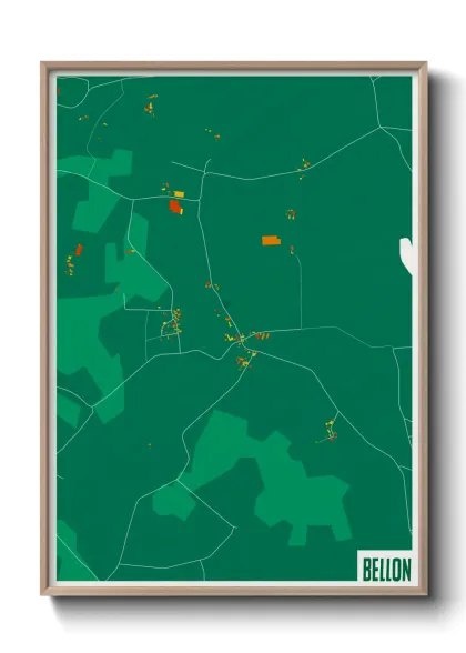 Une affiche de carte sur Bellon