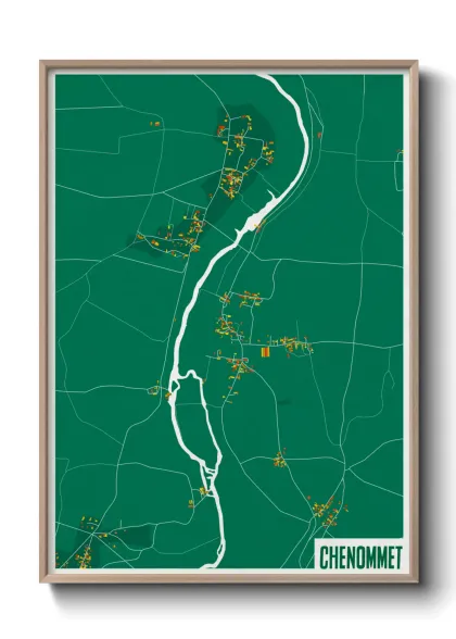 Une affiche de carte sur Chenommet