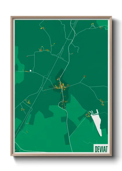 Une affiche de carte sur Deviat