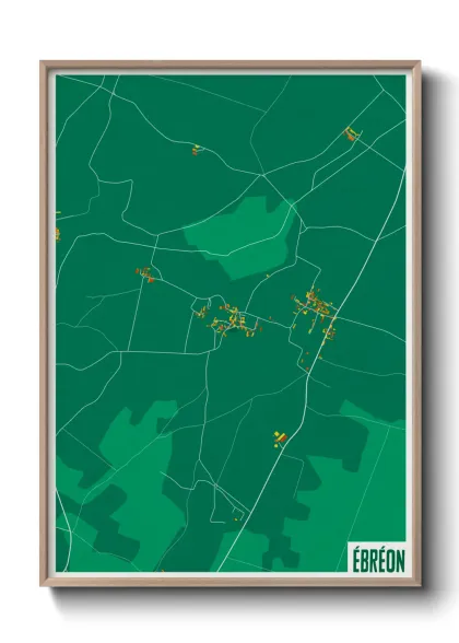 Une affiche de carte sur Ébréon