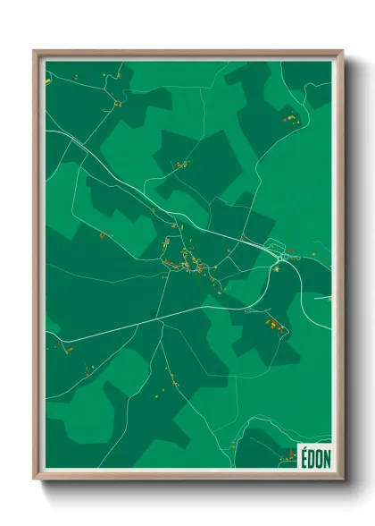 Une affiche de carte sur Édon