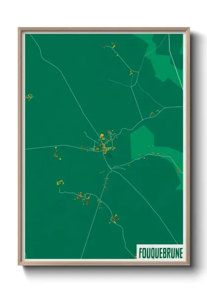 Une affiche de carte sur Fouquebrune