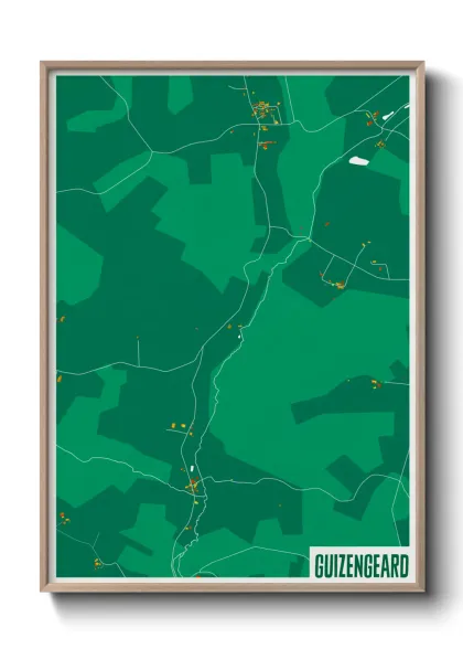 Une affiche de carte sur Guizengeard