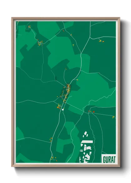 Une affiche de carte sur Gurat
