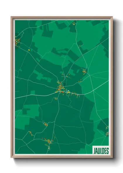 Une affiche de carte sur Jauldes