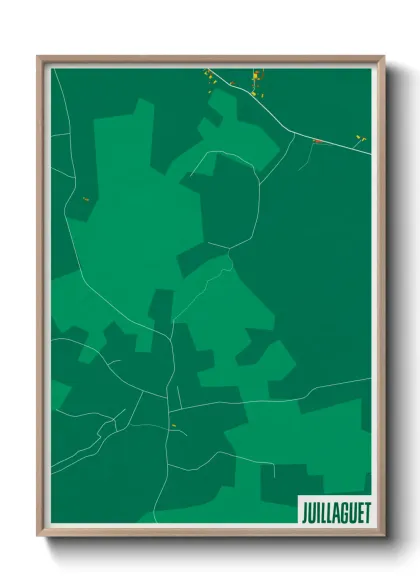 Une affiche de carte sur Juillaguet