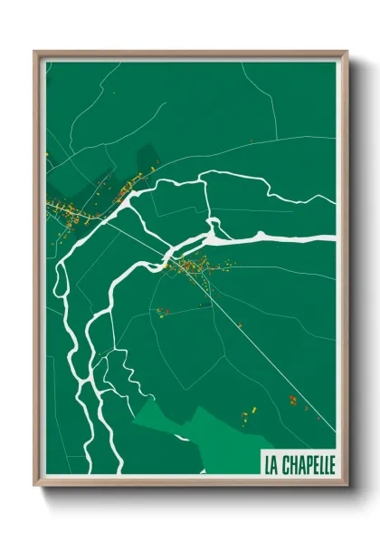 Une affiche de carte sur La Chapelle