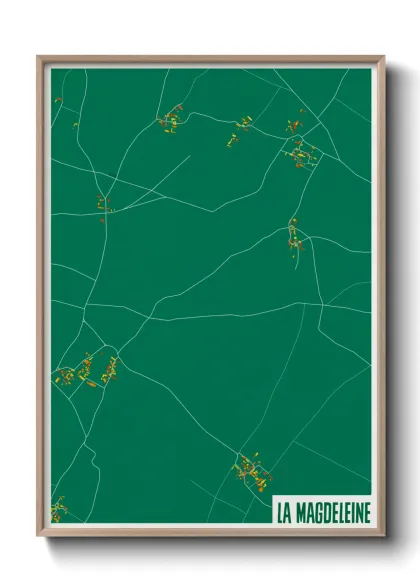 Une affiche de carte sur La Magdeleine