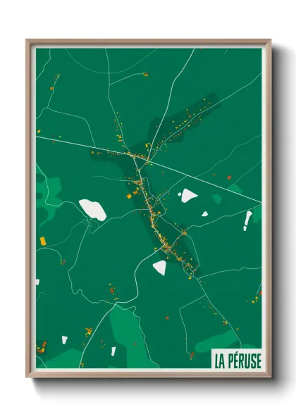 Une affiche de carte sur La Péruse