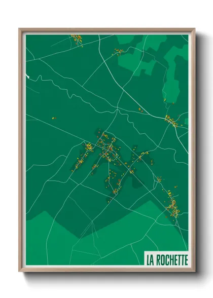 Une affiche de carte sur La Rochette