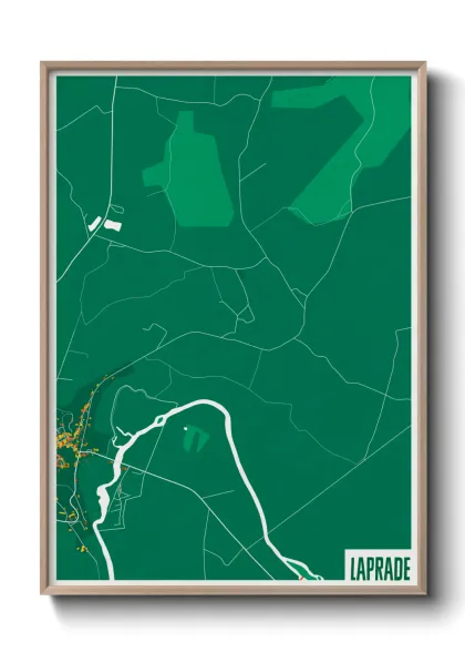 Une affiche de carte sur Laprade