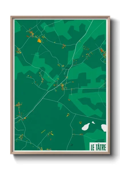 Une affiche de carte sur Le Tâtre