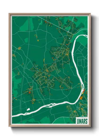 Une affiche de carte sur Linars