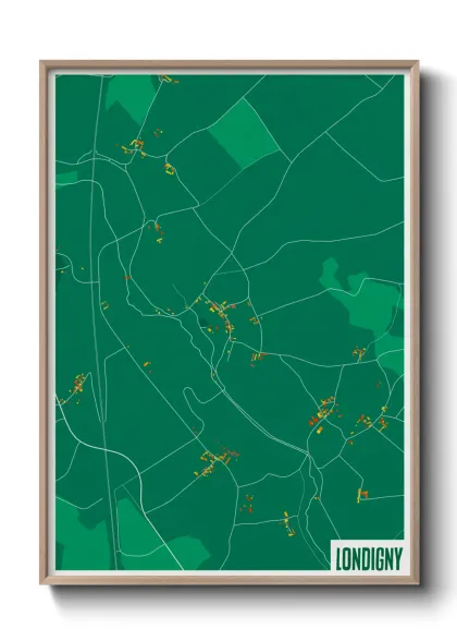 Une affiche de carte sur Londigny